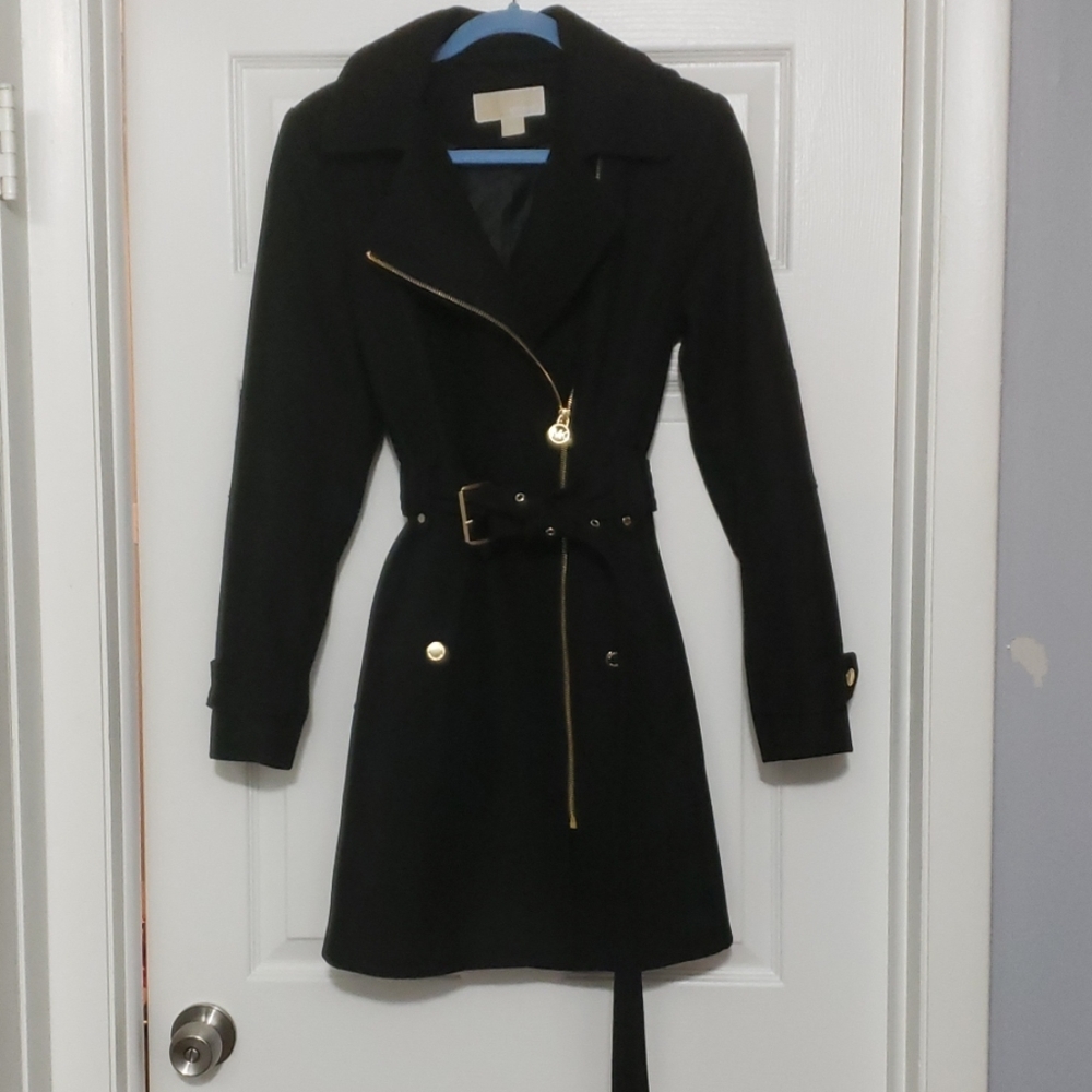 Michael Kors Hooded (removable) Wool Coat